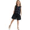 Hearts Sleeveless Shorts Set, Black - Mixed Apparel Set - 4