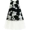 Floral Tulle Sleeveless Dress, Black - Dresses - 1 - thumbnail