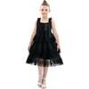 Ruffle Sleeveless Bow Dress, Black - Dresses - 4