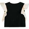 Glitter Ruffle Skirt Set, Black - Mixed Apparel Set - 3