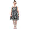 Layered Tulle Sequin Sleeveless Dress, Grey - Dresses - 4