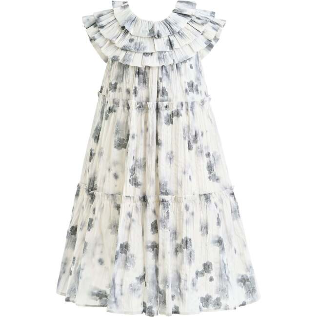 Floral Short Sleeve Dress, Ivory