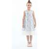 Floral Sleeveless Layered Dress, Blue - Dresses - 2