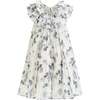 Floral Short Sleeve Dress, Ivory - Dresses - 3