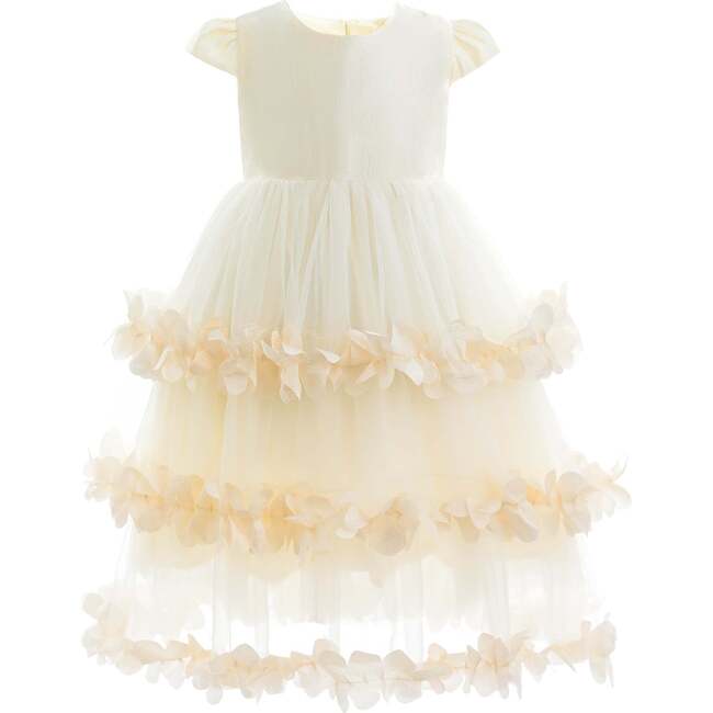 Ferara Tiered Ruffle Dress, Cream