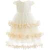 Ferara Tiered Ruffle Dress, Cream - Dresses - 1 - thumbnail