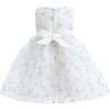 Floral Print Bow Dress, Blue - Dresses - 3