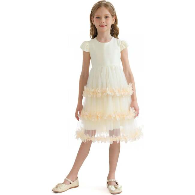 Ferara Tiered Ruffle Dress, Cream - Dresses - 2