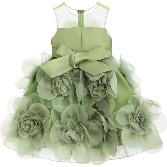 Floral Blooming Flowers Dress, Green - Dresses - 3
