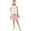 Strap Bow Shorts Set, Ivory Pink - Mixed Apparel Set - 2
