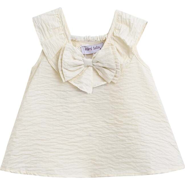 Strap Bow Shorts Set, Ivory Pink - Mixed Apparel Set - 3
