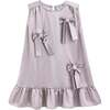 Sofia Bow Dress, Purple - Dresses - 1 - thumbnail