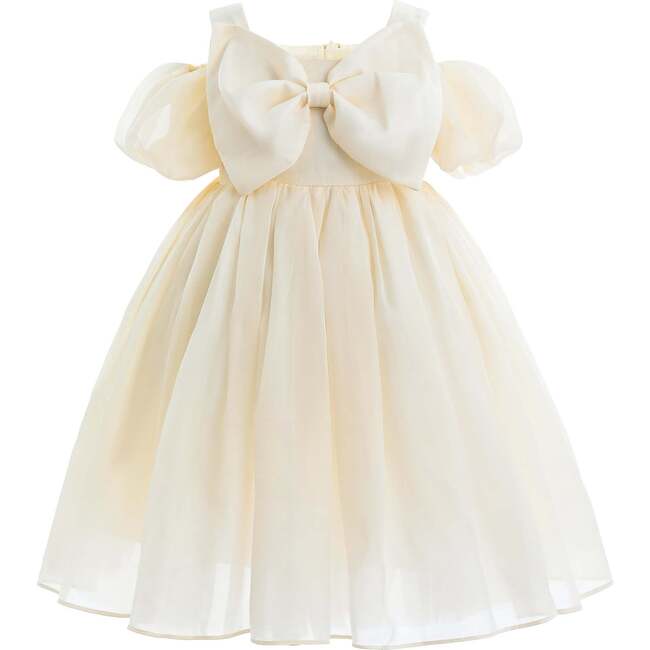 Bow Modenna Dress, Ivory - Dresses - 4