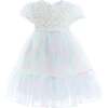 Sequin Color Bloom Dress, Blue - Dresses - 1 - thumbnail