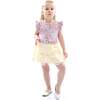 Sequin Shorts Set, Mauve Cream - Mixed Apparel Set - 2