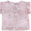 Sequin Shorts Set, Mauve Cream - Mixed Apparel Set - 3
