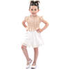 Ruffle Bow Outfit Set, Beige - Mixed Apparel Set - 1 - thumbnail