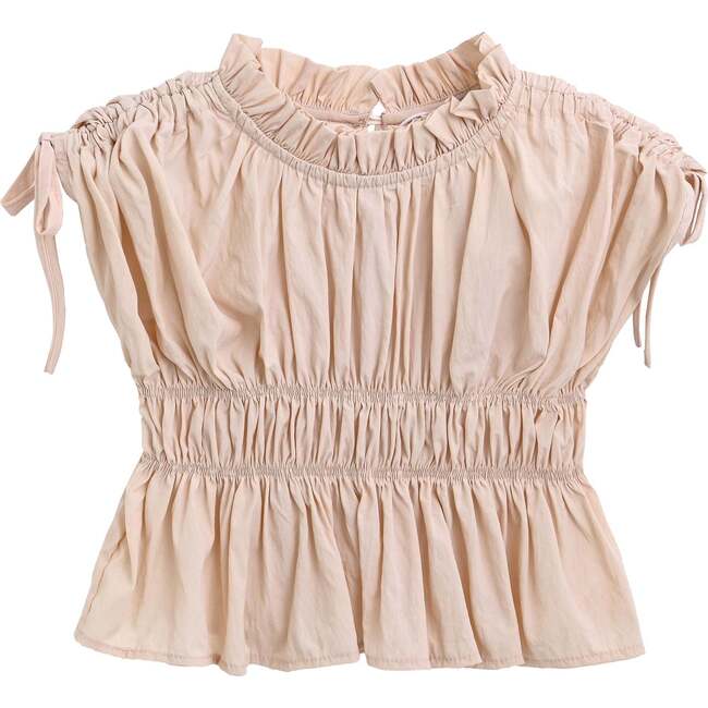 Ruffle Bow Outfit Set, Beige - Mixed Apparel Set - 2