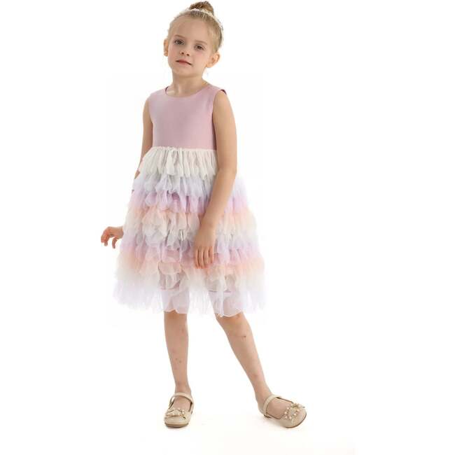 Multi Ruffle Layla Dress, Purple - Dresses - 2