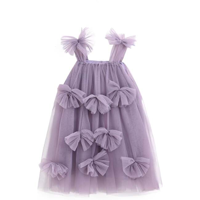 Emery Sleeveless Bow Dress, Purple - Dresses - 3