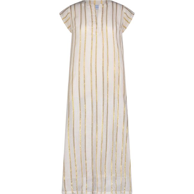 Noa Women's Maxi Caftan Gold Lurex Stripe