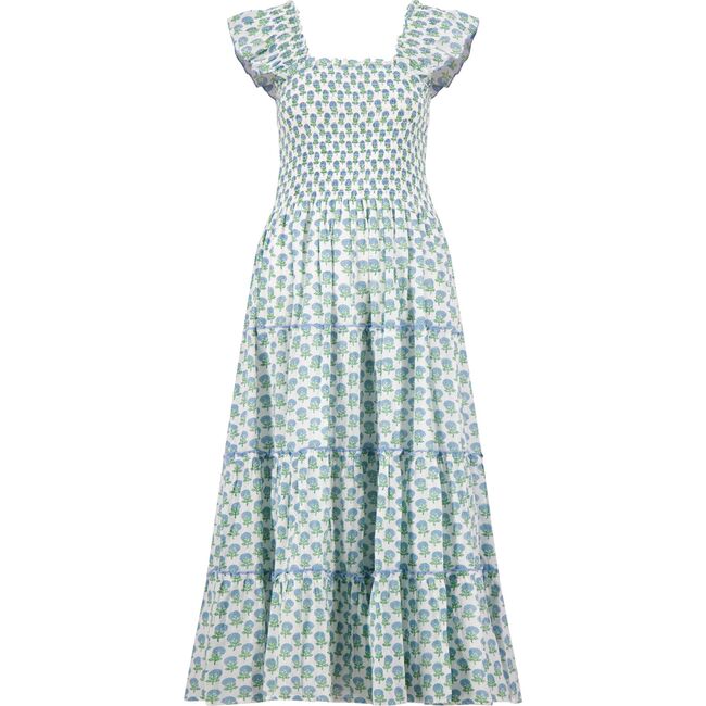 Paloma Women's Maxi Dress Aqua Floral Block Print