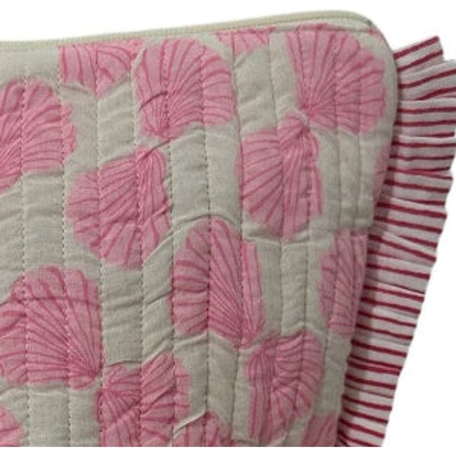 La Plage Ruffle Pouch Shell Beach Pink - Bags - 2