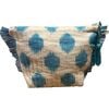 La Plage Ruffle Pouch Aqua Ikat - Bags - 1 - thumbnail