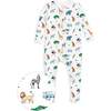 The Organic Zipper Footie, Wild Safari - Footie Pajamas - 1 - thumbnail