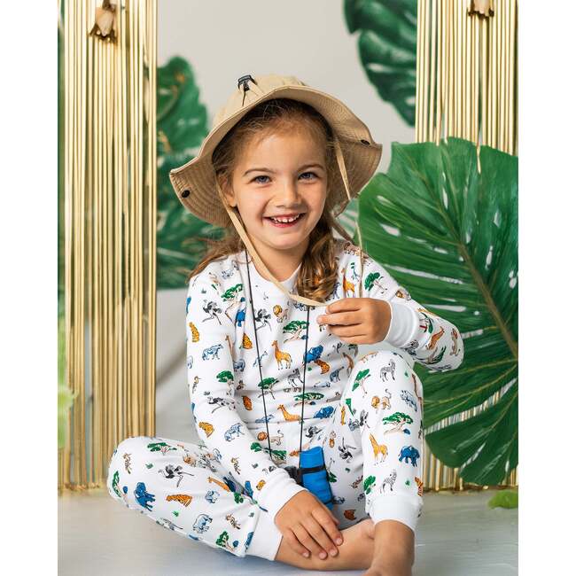 The Organic Long Sleeve Pajama Set, Wild Safari - Pajamas - 2