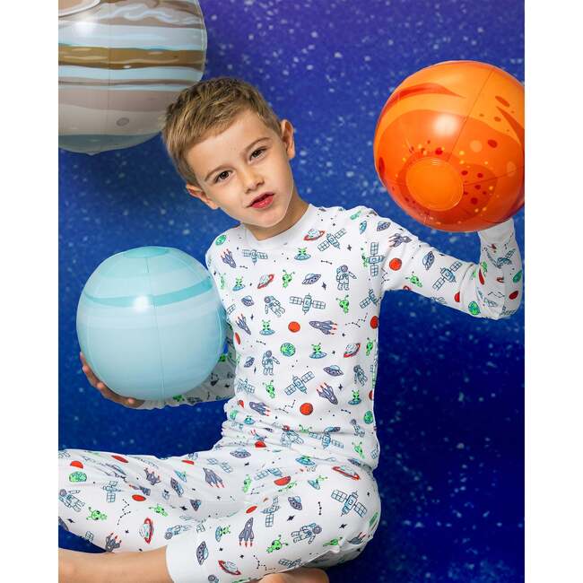 The Organic Long Sleeve Pajama Set, Aliens and Astronauts - Pajamas - 2