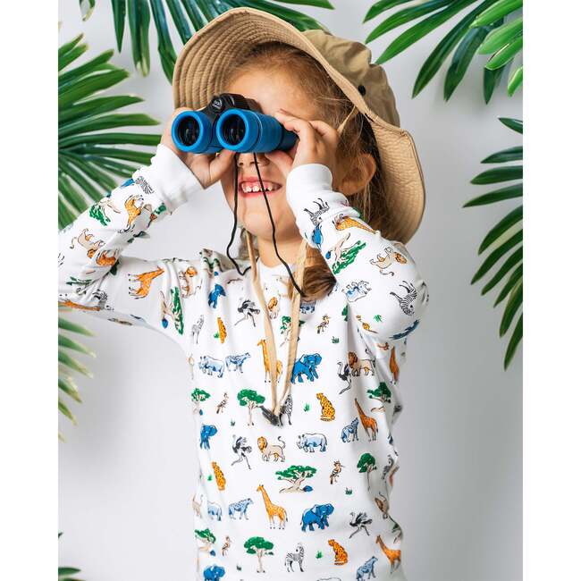 The Organic Long Sleeve Pajama Set, Wild Safari - Pajamas - 3