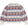 Swan Sweater, Ecru/Nude Pink - Sweaters - 1 - thumbnail