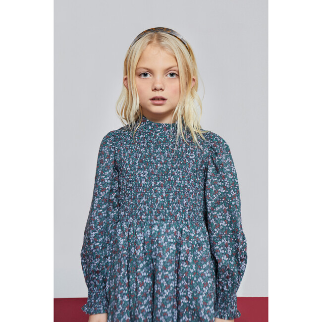 Tina Flower Dress, Green - Dresses - 3
