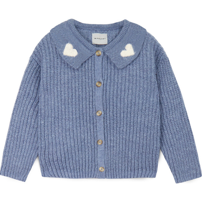 Petra Heart Cardign, Light Blue