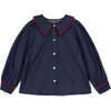 Cecilia Denim Blouse, Blue - Blouses - 2