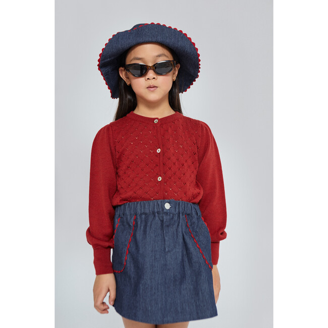 Cecilia Denim Skirt, Blue - Skirts - 2
