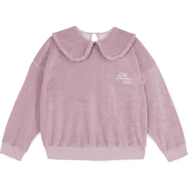 Aurora Velvet Sweatshirt, Mauve - Sweatshirts - 1