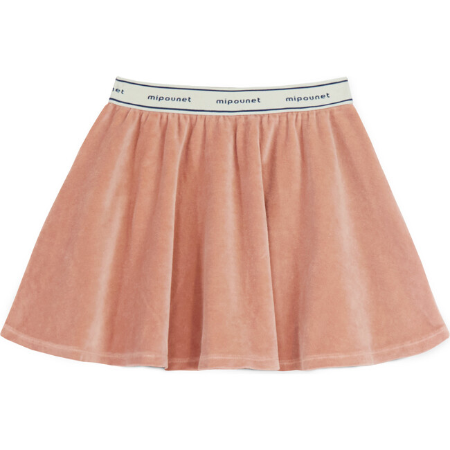 Aurora Velvet Skirt, Pink Nude