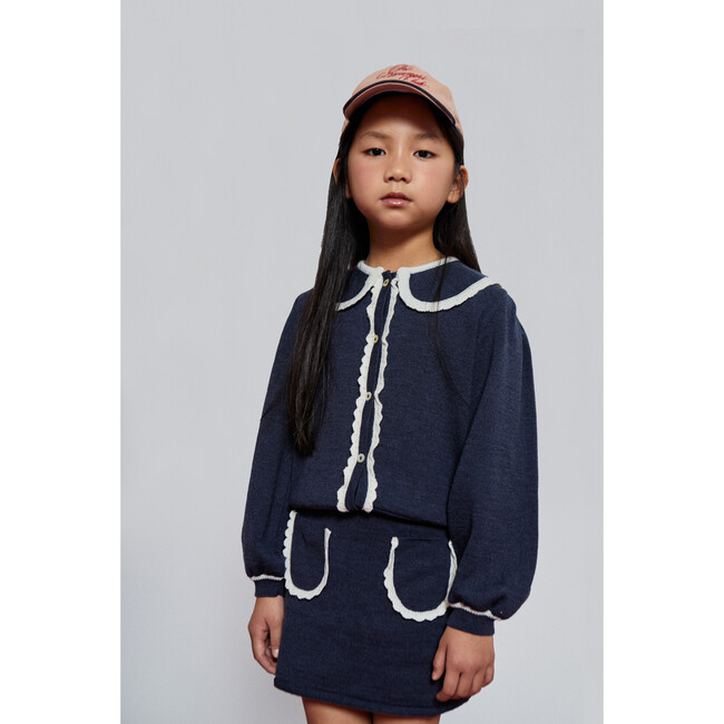 Nerea Cardigan, Dark Blue - Cardigans - 3