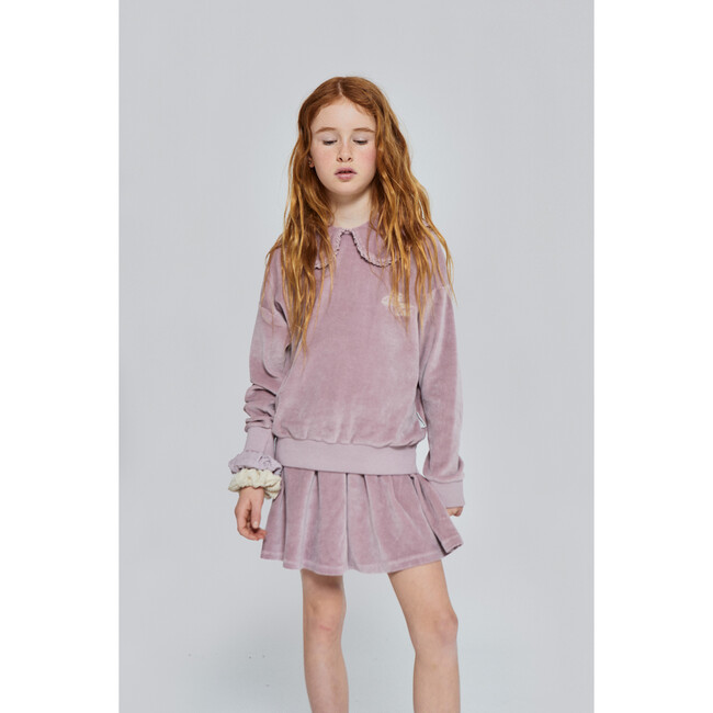 Aurora Velvet Skirt, Mauve - Skirts - 2