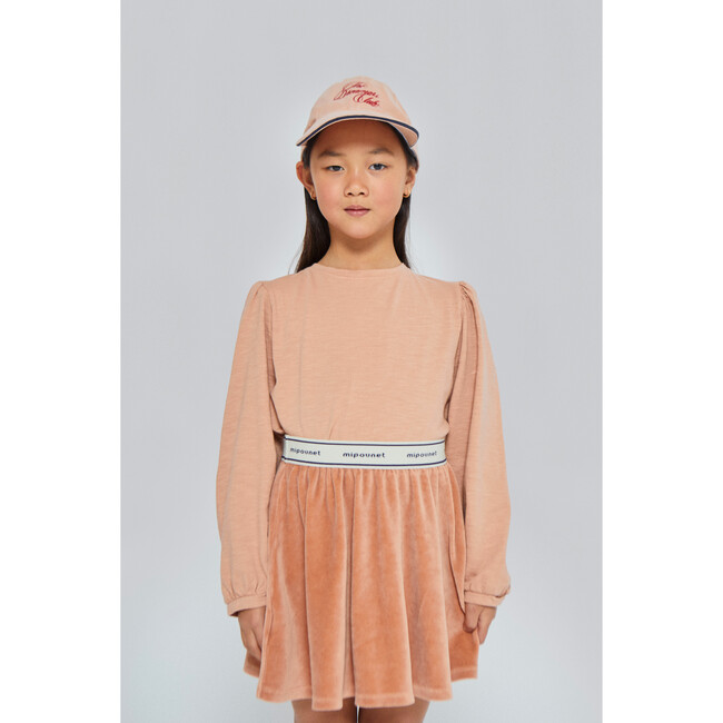 Aurora Velvet Skirt, Pink Nude - Skirts - 2