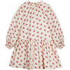 Adela Corduroy Dress, Ecru/Rio Red - Dresses - 1 - thumbnail