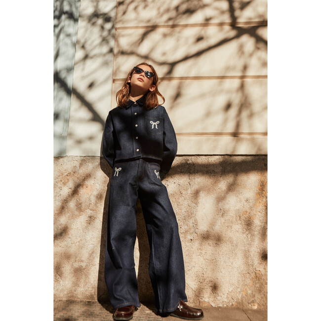 Mariane Denim Pant, Dark Blue - Pants - 4