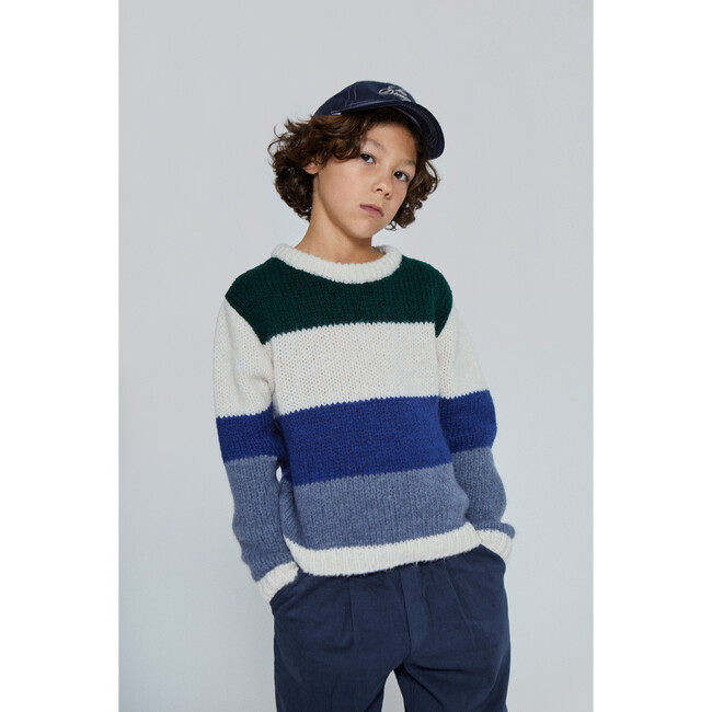 Alina Sweater, Blue/Green - Sweaters - 3