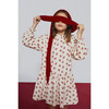 Adela Corduroy Dress, Ecru/Rio Red - Dresses - 2