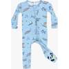 Shark School Bamboo Convertible Footie, Blue - Footie Pajamas - 1 - thumbnail
