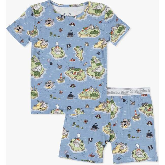 Pirate Cove Kids Pajama Short Set, Blue