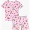 Mermaid Lagoon Kids Pajama Short Set, Blue - Pajamas - 1 - thumbnail
