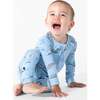 Shark School Bamboo Convertible Footie, Blue - Footie Pajamas - 3